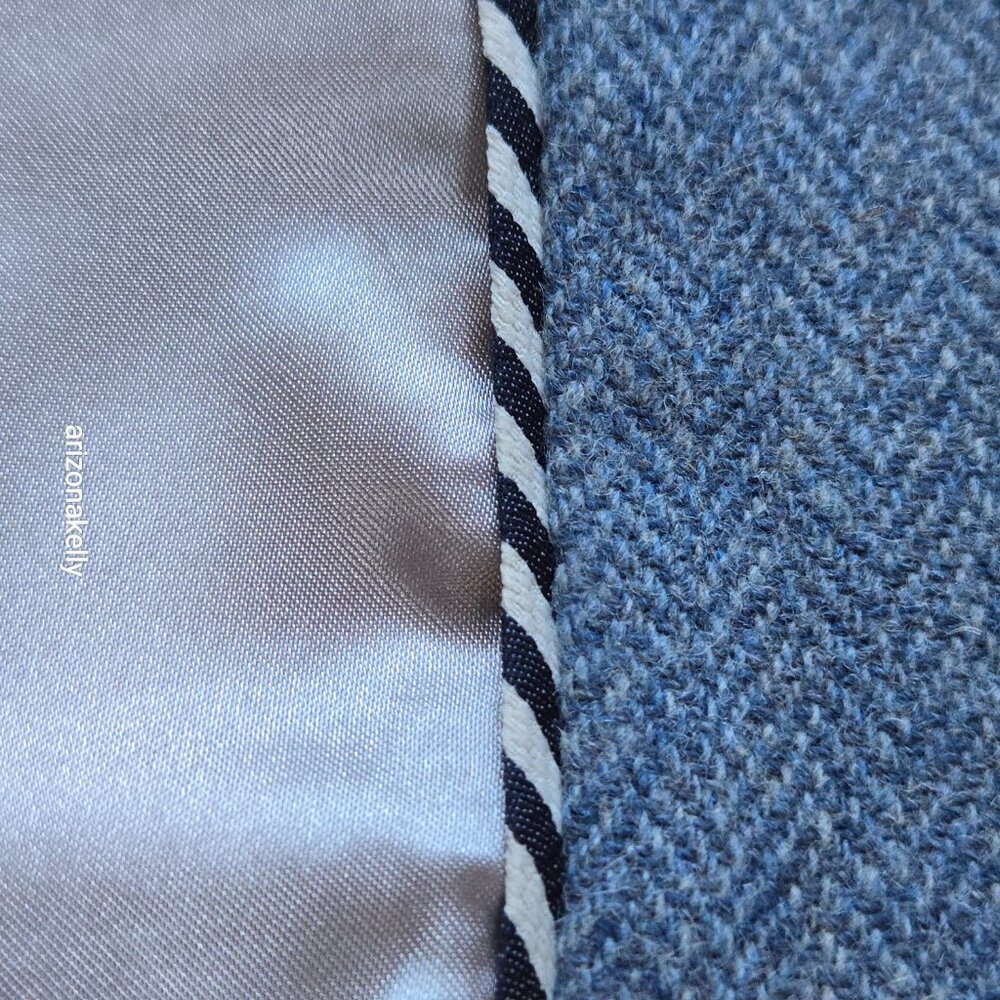 NWT J.Crew Schoolboy Blazer Wool Herringbone Blue Size 2 - Picture 10 of 12